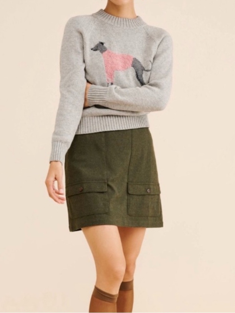 RACHEL ANTONOFF Stan dog crewneck sweater size medium